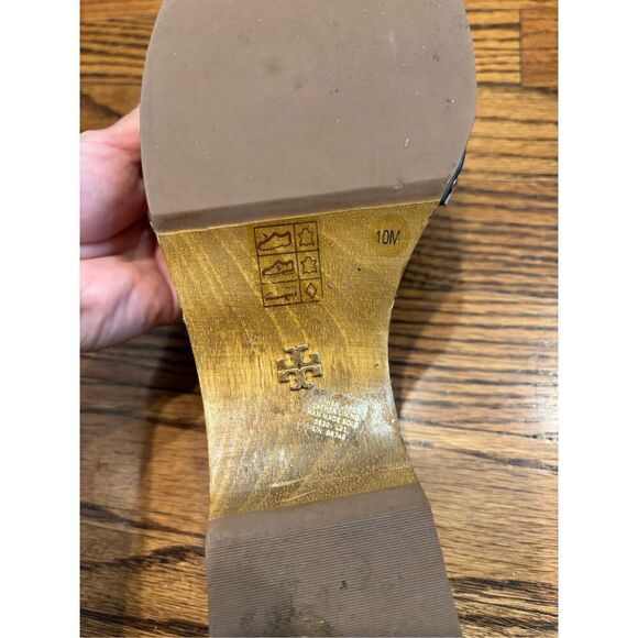 Tory Burch Basketweave Clog Sandal size 10 - Picture 4 of 7